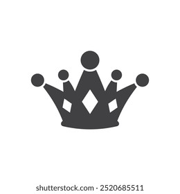 Princess crown icon in flat style. Queen diadem vector illustration on isolated background. Luxury tiara sign business concept.