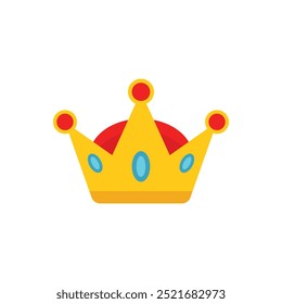 Princess crown icon in flat style. Queen diadem vector illustration on isolated background. Luxury tiara sign business concept.