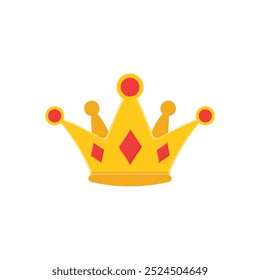 Princess crown icon in flat style. Queen diadem vector illustration on isolated background. Luxury tiara sign business concept.