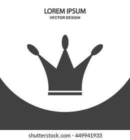 Princess crown icon on the background
