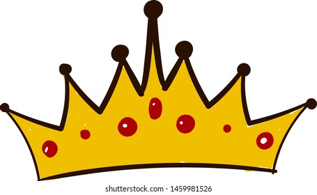 Prinzessenkrone, Illustration, Vektorgrafik auf weißem Hintergrund.