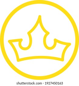 Corona Princesa, ilustración, vector sobre fondo blanco.