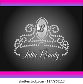 Princess Crown Logo design. Crown Hexagon Cells Logo Design. Vintage Crown Logo Royal King Queen abstract Logo design vector template. Geometric symbol Logotype concept