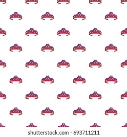 Princess crown pattern in cartoon style. Seamless pattern vector illustration