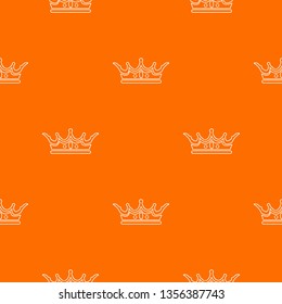 Princess crown pattern vector orange for any web design best