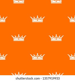 Princess crown pattern vector orange for any web design best