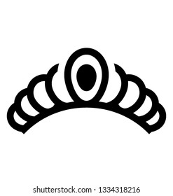 Princess crown, precious crown symbol 