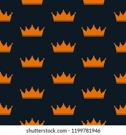 Princess Crown Seamless Pattern Background Vector Illustration. EPS10