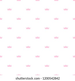 Princess Crown Seamless Pattern Background Vector Illustration. EPS10