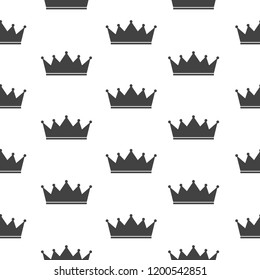 Princess Crown Seamless Pattern Background Vector Illustration. EPS10
