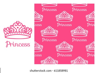 princess crown outline