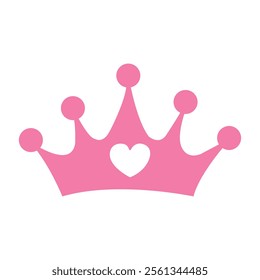 Princess crown vector art illustration.