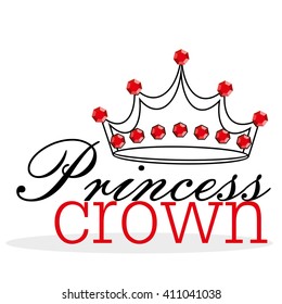 princess crown vector illustration