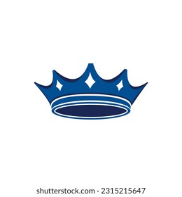 Prinzessin-Kronenkronvektorgrafik auf Blau