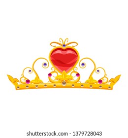 Princess Diadem Diamonds Precious Stones Gold Stock Vector (Royalty ...