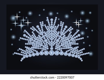 Princess Diamond Crown, ilustración vectorial