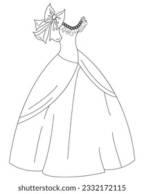 Princess Dress Coloring Book Art