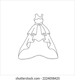 Princess dress outline for kids