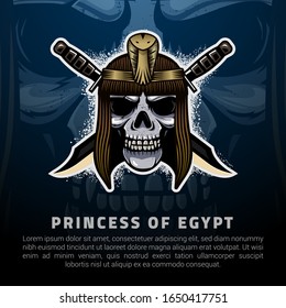 Princess of Egypt logo illustration