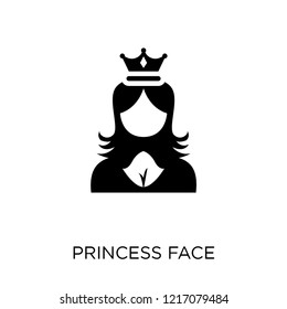 Princess face icon. Princess face symbol design from People collection. Simple element vector illustration on white background.