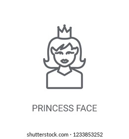 Princess face icon. Trendy Princess face logo concept on white background from People collection. Suitable for use on web apps, mobile apps and print media.