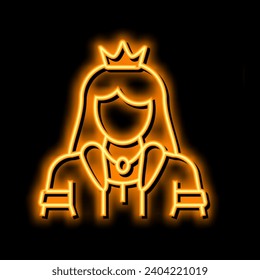 princess fairy tale neon light sign vector. princess fairy tale illustration
