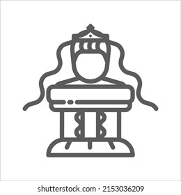 Princess Fairy Tale simple line icon