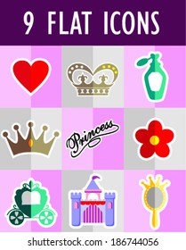 princess flat icon