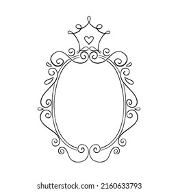 Princess Frame Royal Mirror Frame Majestic Stock Vector (Royalty Free ...