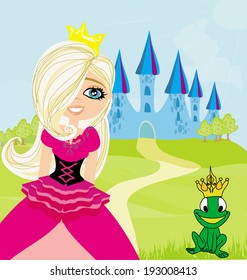 Princess and the Frog in the crown