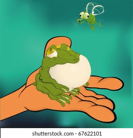 The princess a frog and a fly