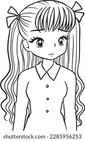 princess girl cartoon doodle kawaii anime coloring page cute illustration drawing clip art character chibi manga comic