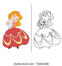 Princess girl coloring book series