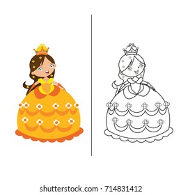 Princess girl coloring book series