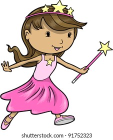 Princess Girl Vector Illustration