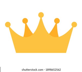 Princess Golden Crown Icon Isolated on white Background Vector Illustration