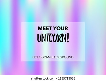 Princess Hologram Lights Vector Background. Luxury Trendy Tender Pearlescent Glam Overlay. Vibrant Holographic Princess, Fairytale, Cute Girlie Background. Unicorn Fairy Tale Glitch Hologram Gradient
