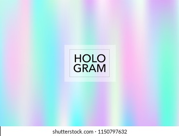 Princess Hologram Lights Vector Background. Soft Trendy Tender Pearlescent Rainbow Overlay. Vibrant Holographic Princess, Fairytale, Cute Girlie Texture. Unicorn Fairy Tale Glitch Hologram Gradient