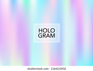 Princess Hologram Lights Vector Background. Luxury Trendy Tender Pearlescent Color Overlay. Vibrant Holographic Princess, Fairytale, Cute Girlie Wallpaper. Unicorn Magic Funky Teal, Hologram Gradient