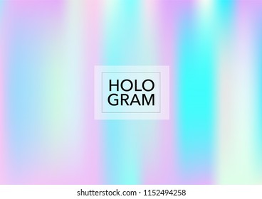 Princess Hologram Neon Vector Background. Luxury Trendy Tender Pearlescent Color Overlay. Vibrant Holographic Princess, Fairytale, Cute Girlie Texture. Unicorn Fairy Tale Funky Hologram Gradient