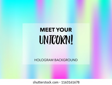 Princess Hologram Neon Vector Background. Luxury Trendy Tender Pearlescent Glam Overlay. Vibrant Holographic Princess, Fairytale, Cute Girlie Texture. Unicorn Fairy Tale Tech Hologram Gradient