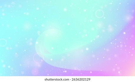 Princess Hologram. Pink Magic Gradient And Beautiful Rainbow Pattern. Purple Kawaii Background. Fantasy Cartoon Dream With Shiny Holographic Star Design. Blue Princess Hologram.