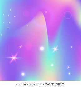 Princess Hologram. Pink Rainbow Invitation. Unicorn Background. Holographic Abstract Invite. Purple Sparkles Pattern. Lilac Magical Gradient. Magic Glitter. Neon Princess Hologram.