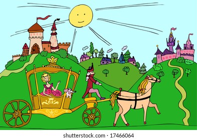 Princess is hurrying to prince.