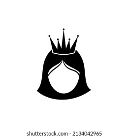 Princess icon design template vector isolated illustration