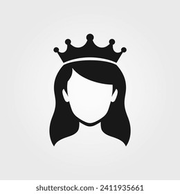 Princess icon - Simple Vector Illustration