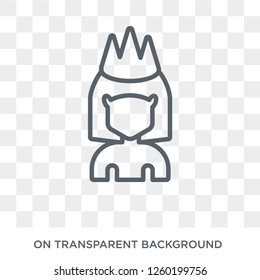 Princess icon. Trendy flat vector Princess icon on transparent background from Fairy Tale collection. High quality filled Princess symbol use for web and mobile
