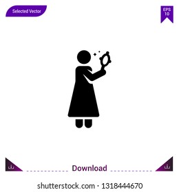 princess icon vector . Best modern, simple, isolated, fairy-tales , logo, flat icon for website design or mobile applications, UI / UX design vector format