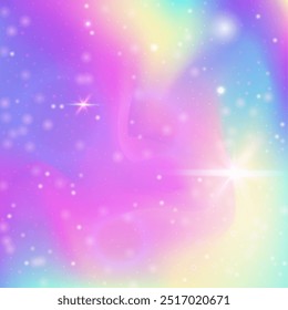 Invitation princesse. Dégradé de Kawaii violet. Hologramme de fée. Maille étincelante de conte de fées. Arrière-Plan Abstrait Rose. Motif Univers Bleu. Arrière-Plan Fille. Invitation Princesse bonbon.