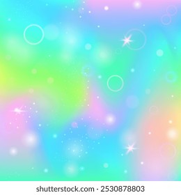 Princess Invitation. Purple Magic Gradient. Girl Pattern. Fairytale Abstract Mesh. Pink Universe Background. Blue Sparkles Hologram. Fairy Backdrop. Cute Princess Invitation.